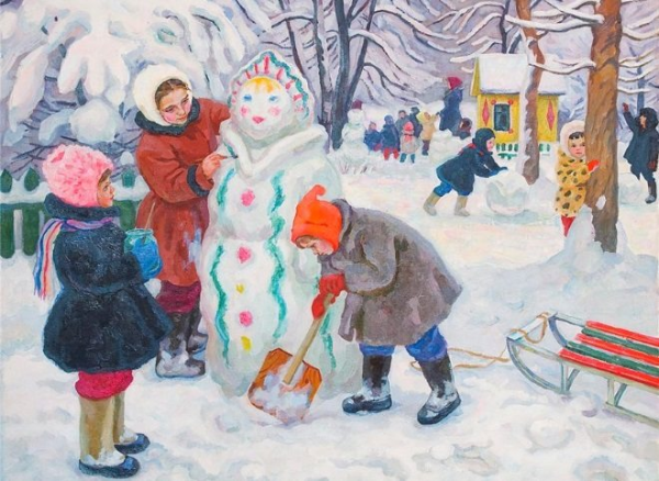 Картинки для детей на тему зима и зимние забавы  1