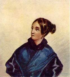 портрет В.А. Лопухиной 1835. Лермонтов