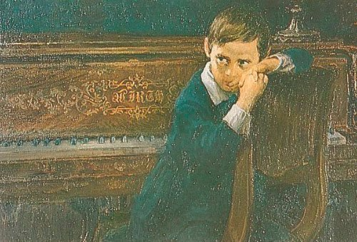 Мальчик у рояля.