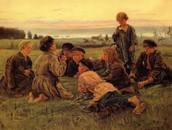 «Крестьянские дети», Владимир Маковский — описание картины