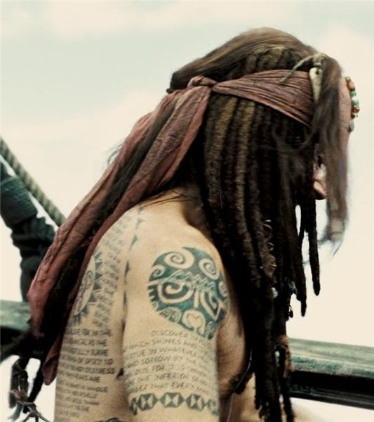 Рисунок татуировки капитана джека воробья из фильма пираты карибского моря на краю света  1